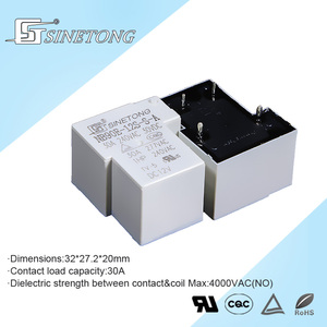 Sinetong NB90E-12S Miniature 12V Relais Électromagnétique Blanc 1NO 4-Pin Haute Puissance avec 5V-48V Tension de Bobine 1A Protection Scellée - Product Image 3