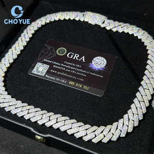 925 Sterling Silver VVS Moissanite Diamond 15MM <b>Iced</b> <b>Out</b> Cuban Link <b>Chain</b> Buss Down Hip Hop Hip Hop Jewelry Necklace - Product Image 3