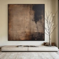 Peinture à l'huile sur toile encadrée, peinte à la main, style Wabi Sabi minimaliste, tons neutres, art mural moderne personnalisé pour le salon, la chambre à coucher