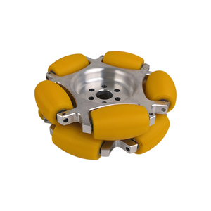 Rueda Omni de 5 pulgadas Acoplamiento de goma sólida universal Rueda <span class=keywords><strong>mecanum</strong></span> omnidireccional Ruedas de poliuretano AGV - Product Image 1