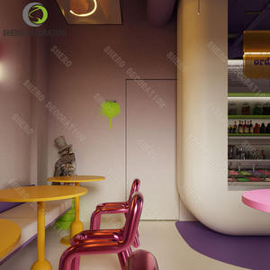 Eye-catching Ice-cream Shop Interior Design High-end Sweet Shop Display Cabinet with Colorful Cake Shop Counter - Product Image 5