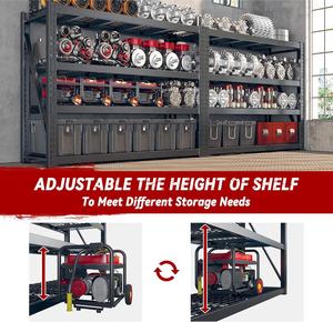 Étagères de stockage robustes de 300 kg à 1500 kg, étagères de stockage industrielles en acier à 4/5 niveaux avec étagères réglables - Product Image 5