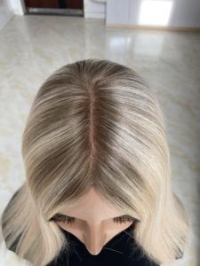 YF-2408 # Toppers de Cabello Virgen Ruso SBT18/SBT60 9*9 con Base Mono para Mujer, Aspecto Natural y Estilo Liso - Product Image 5