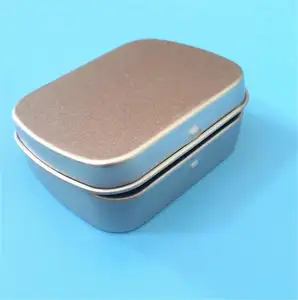 Aangepaste Kleine Rechthoekige Scharnierende Deksel Sigaret/Tabak/Sigaar/Geschenk/Snoep/Mint Organizer Opslag Blikken Container Metalen Blikken Doos