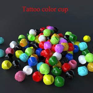 ถ้วยหมึกสักพลาสติกแข็งแบบใช้แล้วทิ้ง 12 สี บรรจุแยกชิ้น รับทำโลโก้ตามสั่ง - Product Image 3