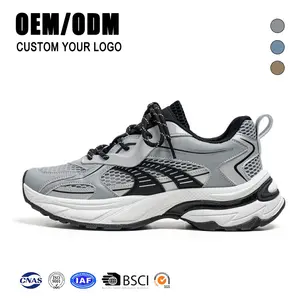 MNV Wholesale Men Fashion Platform Shoes Custom Logo Fashion Mesh Chunky Sneakers For Men