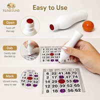 Marqueurs de bingo OEM multicolores à pointe ronde de 10 mm, encre à base d'eau, 40 ml, en vrac, pour salles de jeu, jeu de bingo, points décoratifs et jouets de tirage