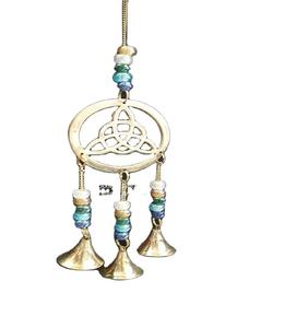 Cloche décorative, laiton antique, suspension - Product Image 1