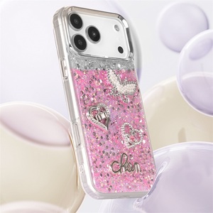 เคสกันกระแทกสีชมพูวิบวับประดับคริสตัลรูปหัวใจสำหรับ iPhone 12 13 14 15 16 17 Pro Max จากผู้ผลิตโดยตรง - Product Image 2