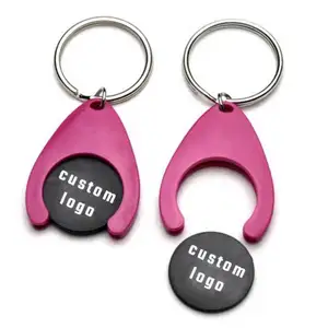 도매 주문 로고 금속 장바구니 token keychain 트롤리 동전 토큰 키 홀더