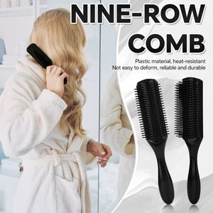 ชุดแปรงหวีผมสีดำ4ชิ้นสำหรับผมหยิกอุปกรณ์จัดแต่งทรงผม - Product Image 4
