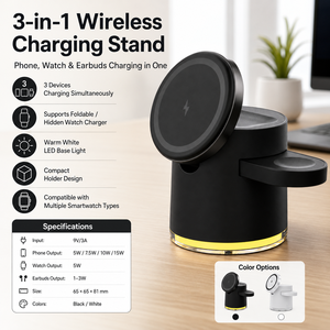 Cargador Universal para Relojes 3 en 1 Compatible con Samsung y <span class=keywords><strong>Apple</strong></span> <span class=keywords><strong>Watch</strong></span> con Módulo Oculto para Viajes y Oficina - Product Image 4