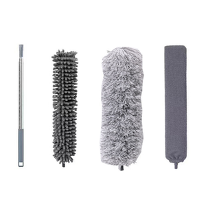 Plumeau multifonctionnel extensible à long manche en fibre pour le nettoyage de la voiture Plumeau pliable anti-poussière pour usage domestique - Product Image 1