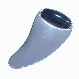 Rouleau de jade pour le visage en obsidienne noire avec manche en alliage de zinc 100% naturel pour lifting du visage - Product Image 6