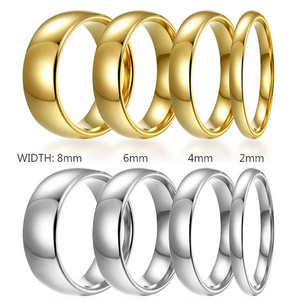 Anelli Nuziali Personalizzati Comfort Fit Placcati in Oro 14K Gioielli per Coppie Anelli di Fidanzamento Semplici - Product Image 5