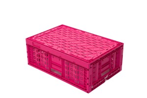Bán Buôn Màu Hồng Vent Đóng Mở Nhựa Lưu Trữ Thùng Lưu Trữ Rau Nhựa Có Thể Gập Lại Thùng - Product Image 5
