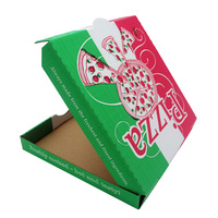 Caja de Embalaje de Pizza de Cartón Corrugado Kraft Personalizada, Desechable, para Comida Rápida para Llevar, con Impresión de Logotipo Personalizado, Barata al por Mayor de Fábrica