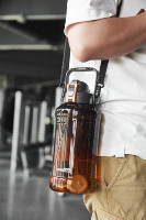 Botella de Agua Deportiva de Gran Capacidad de 2L 2.5L, Libre de BPA, Portátil, a Prueba de Fugas, de Plástico Tritan, con Asa, para Gimnasio, Fitness y Actividades al Aire Libre