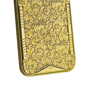 Custodie per telefoni cellulari 24kt placcate in oro 24kt con logo inciso nuovo design personalizzabile per <span class=keywords><strong>iPhone</strong></span> 14pro - Product Image 4