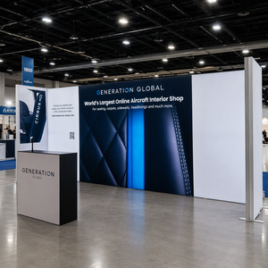 Globaler Luft- und Raumfahrt-Logistik-Messestand Modularer SEG-Stoff Hinterleuchteter LED-Leuchtkasten für Luftfahrttechnik-Messe - Product Image 1