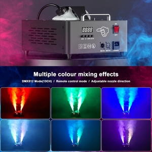 Nouvelle unité d'effets professionnelle pour lieux de spectacle, générateur de brouillard au sol à LED RGB 3-en-1 2000W haute puissance, équipement de scène pour clubs et soirées, rig à fumée à double tuyau - Product Image 1