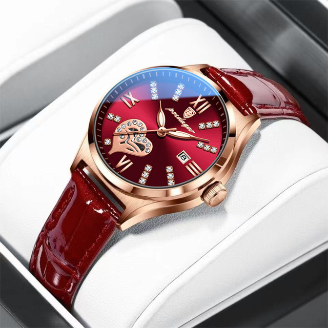 Poedagar New Trendy Watch Women With Diamond Quartz Watches Waterproof Luminous LadiesWristwatch Leather Watch for Women