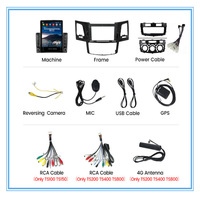 Radio Android de 9.7 Pulgadas con Pantalla Táctil Estilo Tesla para Toyota Hilux Fortuner 2007-2015, Navegación GPS, Carplay, DSP