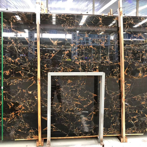 Prix de la dalle de marbre noir avec veinage doré, épaisseur 16 mm 20 mm, vente en gros - Product Image 2