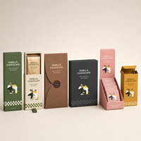 Boîte cadeau personnalisée pour chocolat, boîte en papier pliable avec insert pour emballer des bonbons, des collations et des confiseries