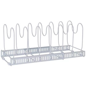 Moderner, platzsparender Topfdeckelhalter aus Karbonstahl, klappbar, für Küche, Geschirr und Pfannendeckel - Product Image 6