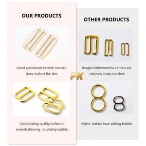 Boucle de soutien-gorge en métal personnalisée en or rose pour maillot de bain - Product Image 2