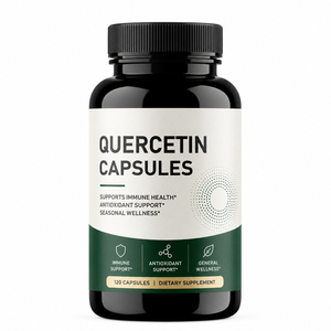 Nouveaux suppléments de broméline de quercétine Extrait naturel de Sophora Japonica 95%-99% Quercétine 60 capsules Adultes Antioxydant - Product Image 1