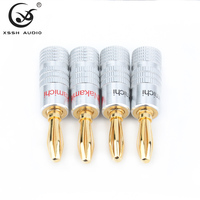 Connecteur banane mâle plaqué or haute tension YIVO XSSH Hi-End 5 mm, terminal audio pour amplificateur HIFI, haut-parleur, DIY OEM