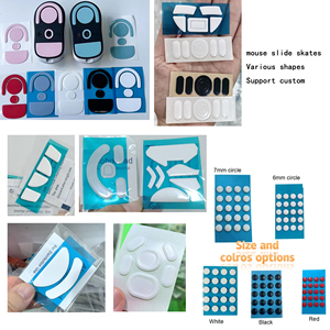 20 Piezas de Puntos para Ratón, Patas de Ratón Universales Redondas y Pequeñas para Bricolaje, Patines de Ratón de Obsidiana PTFE, Almohadillas Antideslizantes Rojas Personalizadas para Deslizamiento de Ratón - Product Image 2