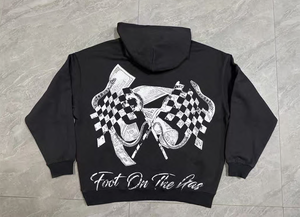 Özel Tasarım Rhinestone Kapüşonlu Sweatshirt DTG Baskı %100 Pamuk Tam Fermuarlı Kısaltılmış Ham Kenarlı Kapüşonlu Sweatshirtler Fermuarlı Serigrafi Baskılı Sweatshirt Fransız Havlusu Kumaş - Product Image 4