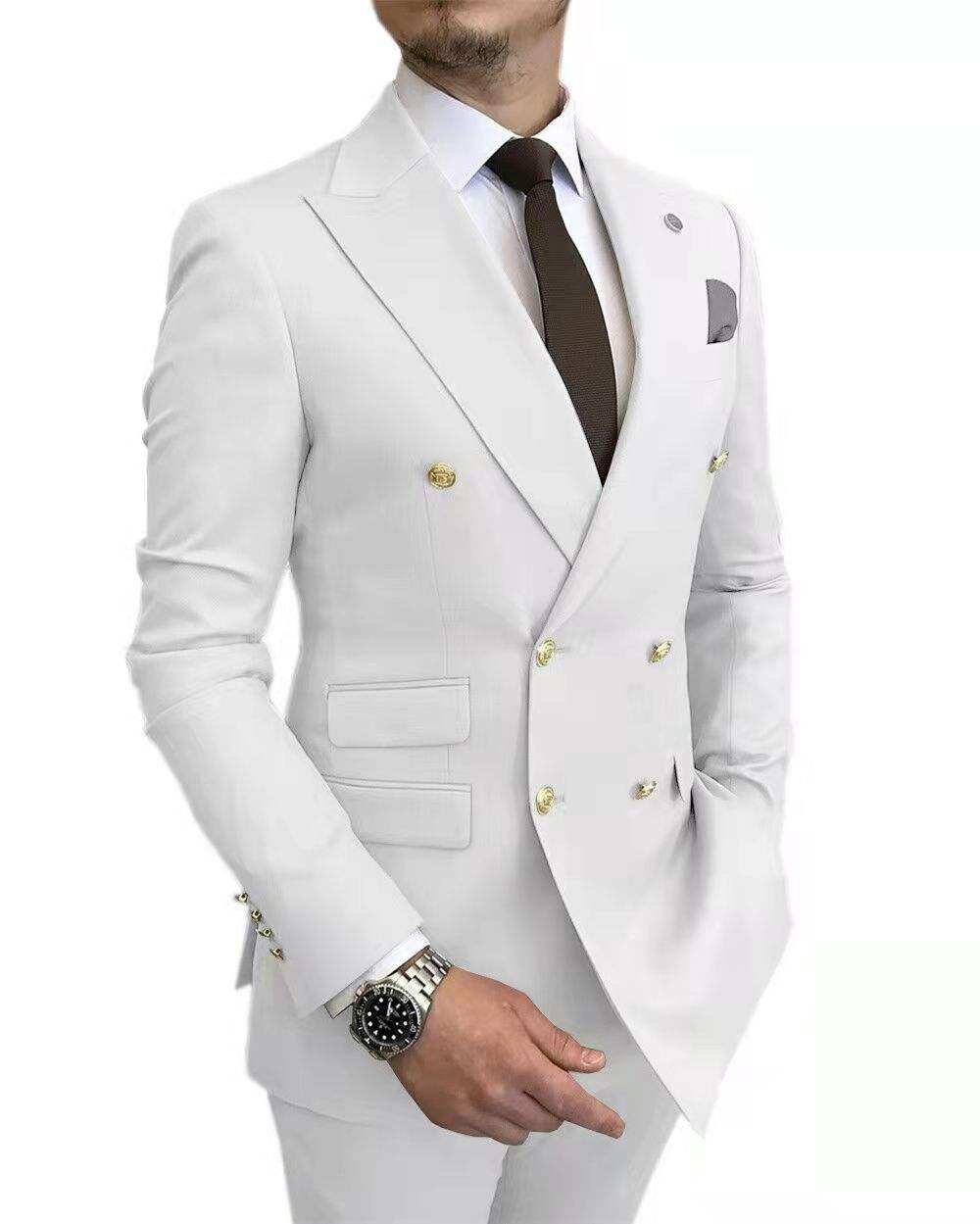 Blazer Uomo Slim Fit Taglie Forti - Giacca Elegante Per Matrimoni E Lavoro - Foto 8
