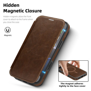 Funda Magnética de Cuero con Diseño de Animales para iPhone 16E, para 17 <span class=keywords><strong>Pro</strong></span> <span class=keywords><strong>Max</strong></span>, con Ranura para Tarjetas, Funda Protectora para 14/13 - Product Image 4