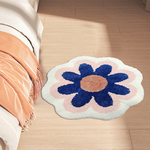 <span class=keywords><strong>Tappeto</strong></span> <span class=keywords><strong>Rotondo</strong></span> <span class=keywords><strong>in</strong></span> Peluche a Forma di Fiore per Soggiorno, Camera da Letto, Bagno, Antiscivolo, Decorazione per Cameretta - Product Image 3