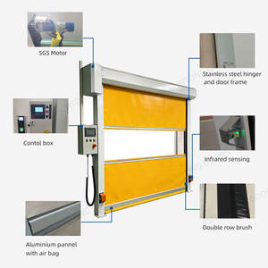 <span class=keywords><strong>Porte</strong></span> à enroulement rapide en <span class=keywords><strong>PVC</strong></span> industrielle économique avec <span class=keywords><strong>joint</strong></span> <span class=keywords><strong>de</strong></span> brosse latérale pour l'<span class=keywords><strong>entrée</strong></span> des usines agroalimentaires - Product Image 2