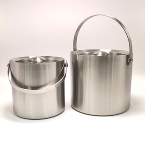 Stainless Steel Double Wall Ice Bucket with <strong>tong</strong> and lid - Product Image 4