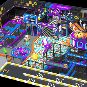 Équipement de terrain de jeux intérieur pour enfants, aire de jeux intérieure pour enfants avec trampoline, parc d'attractions commercial - Product Image 4