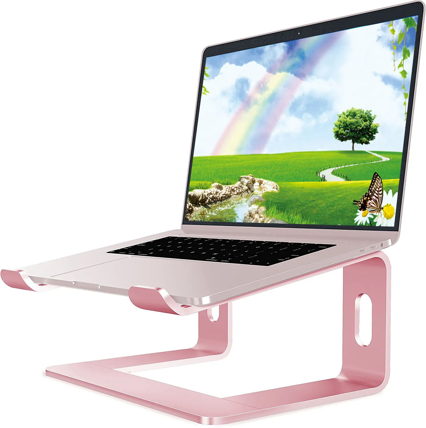 Suporte de laptop personalizado para mesa, produto inovador, melhor suporte para laptop com almofadas antiderrapantes, suporte para laptop para MacBook