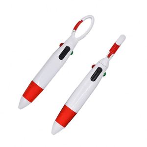 Stylos à bille personnalisés multicolores à quatre couleurs avec poignée en caoutchouc - Product Image 5