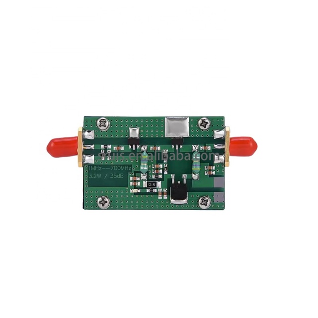 2MHZ-700MHZ RF Power Amplifier 3W 20dB Low Noise Broadband RF Power Amplification Module for HF VHF UHF FM Transmitter Radio