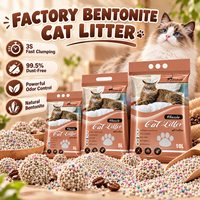 Sable de litière pour chat en bentonite en vrac, faible teneur en poussière, 5L 10L, pour commandes de gros volumes