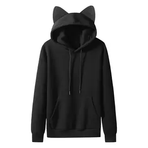 2024 New Winter Men's Hoodie Sweater Pullover South Korea Fashion Men's Cat Ears Cute Japanese Top Personality Sweatshirt Women