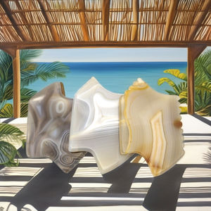 Royal Agate Gua Sha papan pijat pengikis alami, alat wajah untuk aplikasi tubuh terapi akupunktur SPA - Product Image 3