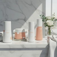 Ensemble de flacons cosmétiques vides en PETG bleu clair dépoli, multi-tailles, coniques, avec compte-gouttes, pour sérum, tonique et lotion