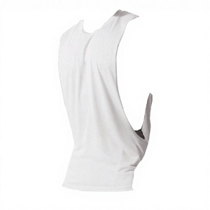 เสื้อกล้ามออกกำลังกายผู้ชายแบบสั่งทำ OEM คุณภาพสูง ระบายอากาศได้ดี ทรงโอเวอร์ไซส์ สำหรับเล่นกีฬาและสตรีทแวร์ ผ้าโพลีเอสเตอร์ 100% - Product Image 3