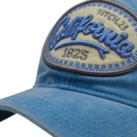 Gewassen effen Oxford baseballcap, ongestructureerd/katoen, retro, verstelbaar, handgebreide fruitprint, unisex, dad hat